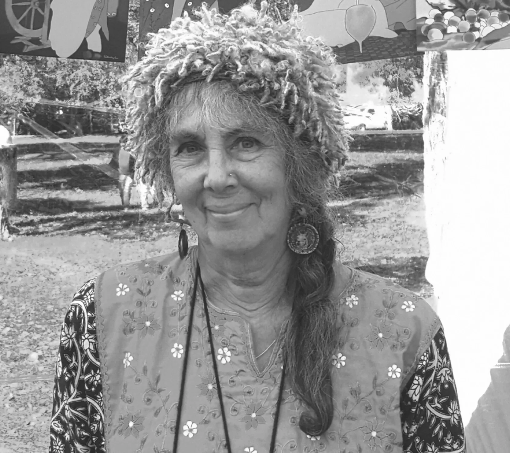 Black and white photograph of Wendy Clarke.